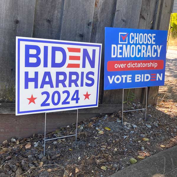 Choose Democracy over Dictatorship Yard Sign